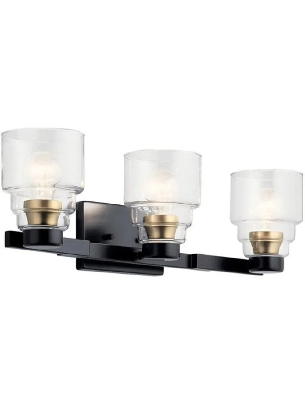 Kichler Vionnet 3-Light Bathroom Vanity Light, Black New